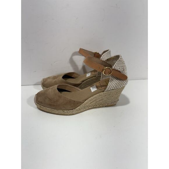 Kanna Wedge Espadrille Wedge Sandal Sz 39 US 9 US Made in Spain Mint Condition - Picture 1 of 8